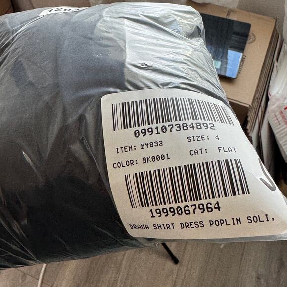 J.Crew Elena Shirt Dress Sz 4 Black Cotton Poplin Short Sleeve Drawstring Waist - Picture 8 of 8